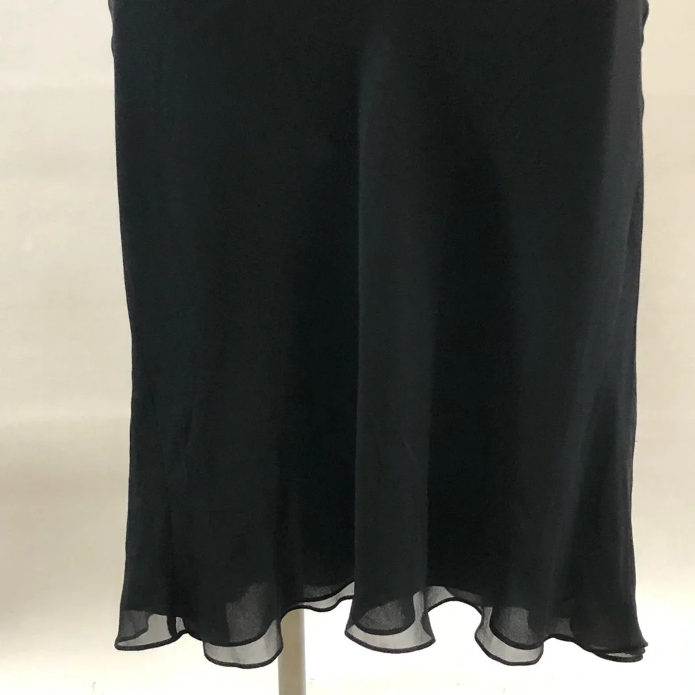 BCBG MAXAZRIA Silk Sheer Flutter Sleeve V Neck Midi Dress Size‎ 6 - Picture 7 of 9